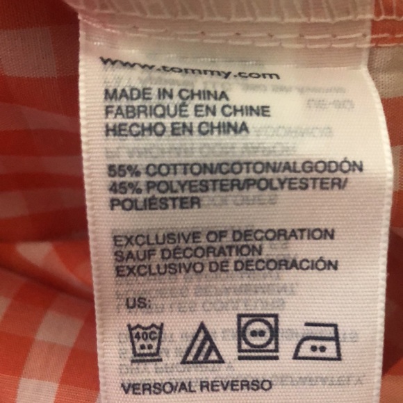 🔥3/&20.Tommy Hilfiger Boys Short Sleeve Gingham Shirt - Picture 6 of 7